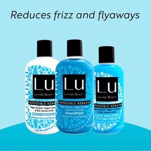 Lu LatinUs Beauty Impossible Keratin Set Shampoo Conditioner Styling Cream